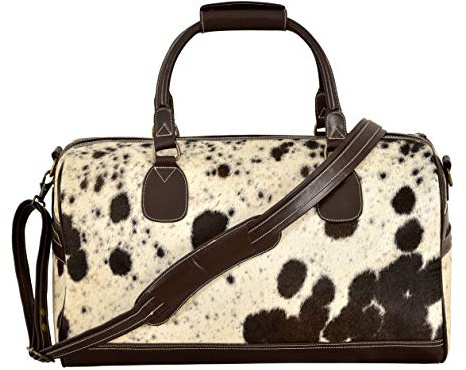 New Men's Large Echt Kuhfell Echtes Rindsleder Leder Weekend Reisetasche