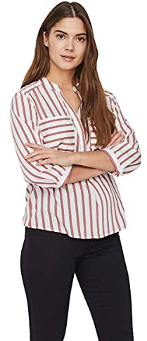Vero Moda Blus för kvinnor, Snövit (ränder: placid blå), M