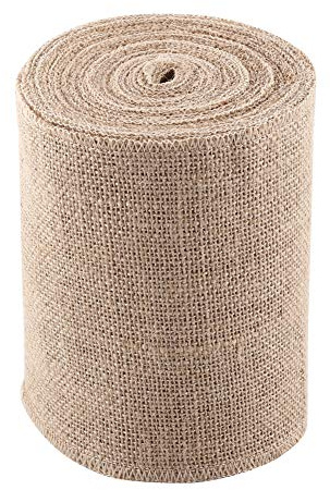 1 Rolle Natürliches Juteband Sackleinen 10 Meter Länge in Verschiedenen Breiten für DIY Handwerk Hochzeitsdeko Geschenkverpackung und Rustikale Dekoration (15cm)