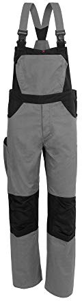 Qualitex X-Serie Unisex Latzhose, Lange Arbeitshose Herren und Damen, Berufs-Cargohose viele Taschen Handwerkerhose Werkstatt-Blaumann Kniepolstertasche