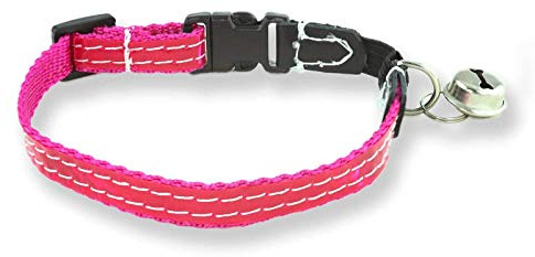 Monkimau Katzenhalsband Leuchtend mit Glöckchen und Reflektor