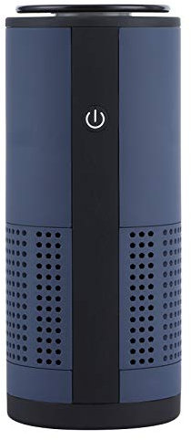 Portable Air Purifier, Negative Ion Car Air Purifier Built‑in 2000mAh Battery, USB Charging Multipurpose Personal Air Cleaner with Powerful Fan for Car, Home, Office (Navy Blue)