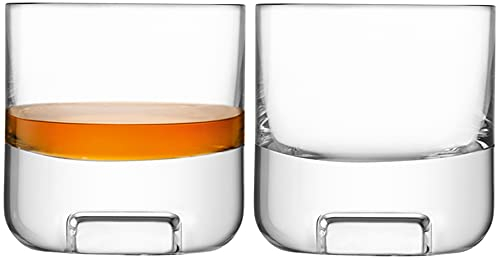 LSA International Cask Whisky-Becher, 240 ml, transparent, 2 Stück, mundgeblasenes und handgefertigtes Glas | KC01