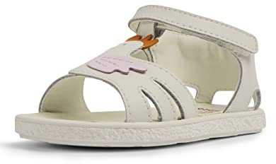 Camper Miko K800471, Sandali T-Strap Bimba 0-24, Natura bianca 001, 21 EU