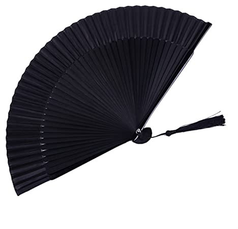 HSLFZD Pratique et pratique, peut être décoré pour de nom 1pcs ventilateur décoratif ventilateur ventilateur décoration murale portable ventilateur noir ornement Éventail fait main (Color : E)