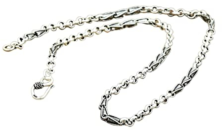 Bishilin Herren Kette 65CM Silber ohne Anhänger, 4MM Rolokette mit Hakenverschluss Halskette 925 Silber Partnerkette für Männer Jugend