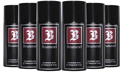 BRUMMEL - Clásica Pack de 6 x 150 ml, Desodorante Hombre Spray, Desodorante para Todo Tipo de Piel, Protección de Larga DuraciónDeodorant Hombre, Aroma Cítrico Especiado, Fragancia Fresca
