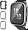 ivoler 3 Pièces Dur Coque avec Protection écran en Verre Trempé pour Garmin Venu SQ 2 / SQ 2 Music/SQ/SQ Music, Couverture Complète Étui de Protection Anti-Rayures Housse, 2 Transparent + 1 Noir
