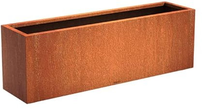 Jardinera de acero corten 150x40x40cm