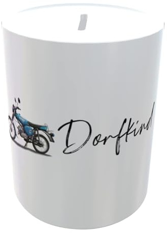 Personalisierte Moped-Spardose - Lustige Geschenkidee für Simson-Fans Geldgeschenk Verpackung (blau)