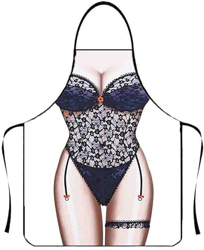 Joayuezo Küchenschürze Kochschürze Grillschürze Lustige Schürze Kochschürze Männer Sexy für Ehepaar Liebespaar (E)