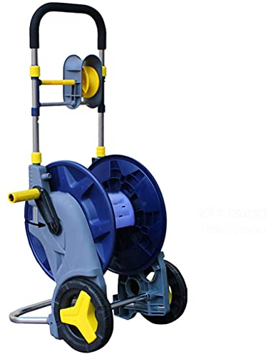 Gartenschlauchtrommelwagenitädern,etall-Haushalts-Autowaschwasserrohr-LKWitchnellkupplungnderstellbarerüse,artenwerkzeug-ZubehörFarbe:lau,röße:ollasserrohr