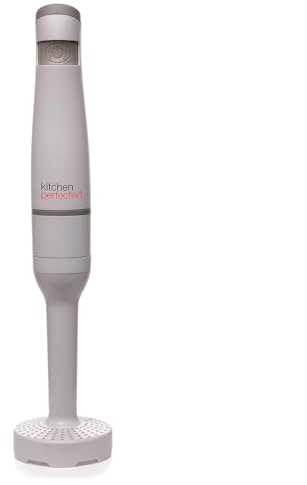 KitchenPerfected Electric Potato Masher Hand Blender - Blends Purees Whisks - Baby Food, Vegetables & Potatoes - Soup Maker - E5401WH