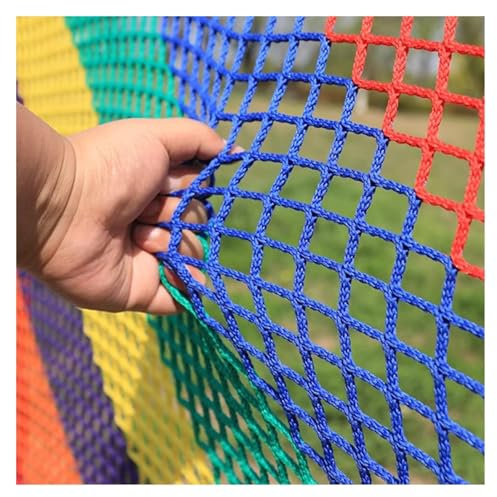DTVEW Climbing Net for Outdoor Rope Netting 4cm/4mm Safety Netting for Railings Playground Climbing Net Polyester Knotless Rope Net(Size:2.5x5m)