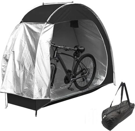 Bike Shed Bike Tent Rain & UV Protection Bike Cover with Window Inner Pocket Easy Assembly Outdoor Bike Storage for Garden Shed 76.8x64.2x31.5in