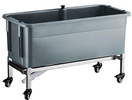 Wischmopp-Waschbecken, Mopp-Waschbecken Aus Kunststoff, Wischmopp-Eimer Für Den Haushalt, Freistehende Waschstation Für Balkon, Badezimmer, Küche, Restaurant Im Freien(B-90x40x54cm)