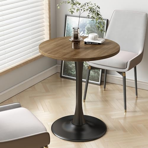 Kasinali Round Dining Table 24 Circle Tulip Table for 2 People,Walnut