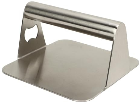 equlup Pressa per Hamburger, pressa per Hamburger Rettangolare in Acciaio Inossidabile 304, Antiaderente, Elegante, con Fondo Piatto, per griglia da Cucina