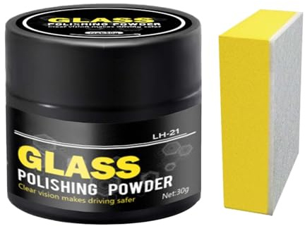 Glaspolierpulver 30g Polierpulver Für Glas, Glaspolitur Gegen Kratzer Im Glas Für Autoscheibe Und Duschkabine, Glas Poliermittel Autofenster Fensterreiniger