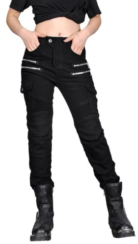 Motorradhose Damen Jeans Stretch – Motorrad Jeans Damen für Sommer/Winter& Alltag, bequem für Riding
