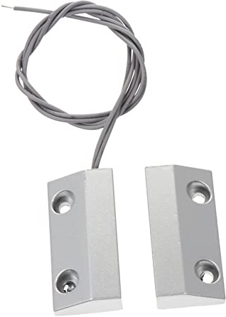 jojofuny Kabelgebundener Türmagnet Alarm Zinklegierung Fenstersensor Rolltor Alarmsensor für Heimsicherheit
