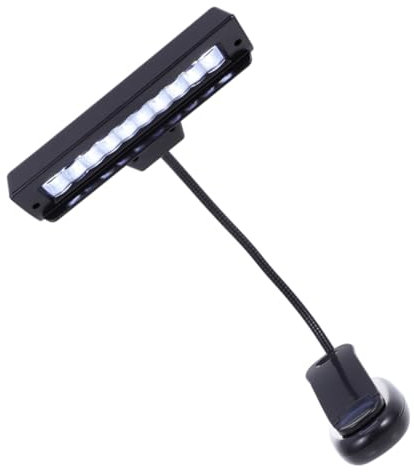 BESTonZON Dimmbares Led Notenständer Licht Mit Flexiblem Schwanenhals Tragbare Leselampe Mit Clip Und Tischfuß Wiederaufladbar Via Usb Für Musikstand Klavier Lesen Im Schlafzimmer