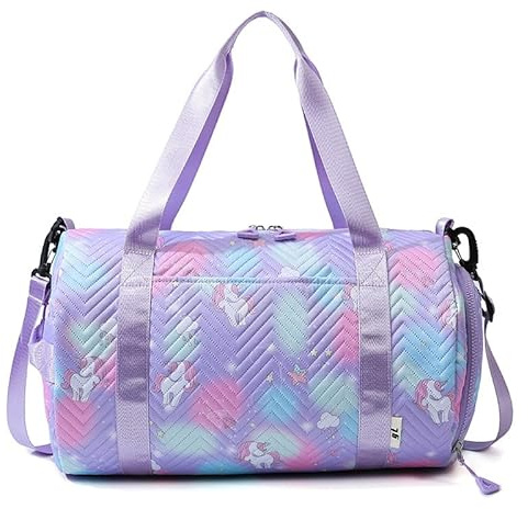 Borsa sportiva da nuoto per donna, con scomparto bagnato e per scarpe, impermeabile, zaino da palestra e allenamento, Lilla, moderno