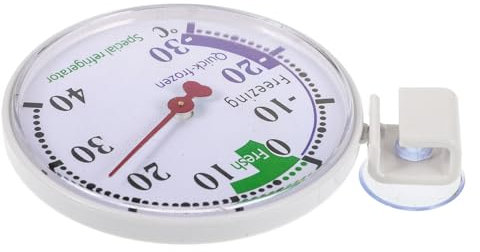 Zerodeko Termómetro De Dial Para Frigorífico y Congelador Termómetro De Doble Uso Para Medición Precisa Entornos Farmacéuticos y Supermercados Instalación