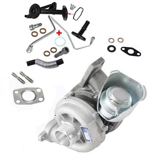Partsline Turbo avec kit montage (sans retour de consigne) compatible avec Berlingo C2 C3 C4 C5 FOCUS 1007 206 207 3008 307 308 407 PARTNER 1.6 HDI TDCI D - 0375J3 0375J6 0375J7 9650764480 9656125880