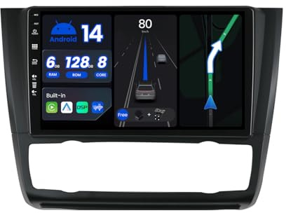 BXLIYER - [Octa-Core, 6G+128G] - Android 15 Autoradio pour BMW 1 Series E81 E82 E87 E88 (2004-2012) - sans Fil Carplay Android Auto - DSP Dab Volant WLAN Bluetooth - Caméra + MIC - 2 Din QLED 9 Pouce