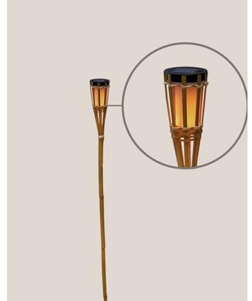 Garden Center Shop | New Garden | Antorcha | Solar | Hiama | Altura 120cm | Efecto Fuego | Luz Exterior | Terraza | Iluminacion Exterior | Iluminación Interior