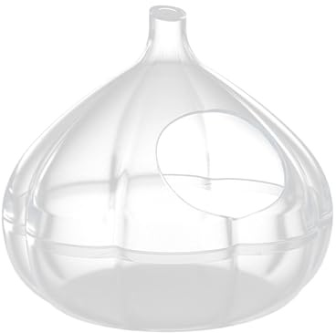 Hamster Sand Bath Container – Acrylic Sandbox, uniques Garlic Shape | Tiny Animal House, Cute Habitat Accessory, durablee Pet Shelter with Compact Structure for Bathing Playing Exploring Hiding