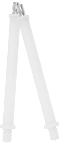 DOITOOL Ricambio Manico Spazzolone Wc in Plastica Bianco 2 Pezzi Facile da Installare per Pulizia Profonda Bagno Casa