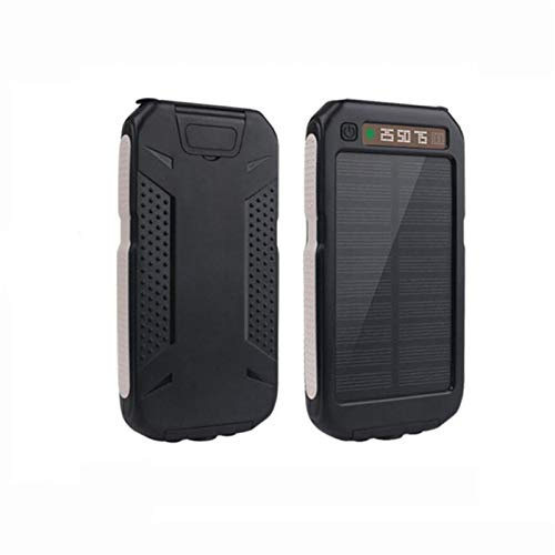 Chargeur solaire de grande capacité 45000 mAh, batterie externe, double lumière, chargeur mobile portable, blanc