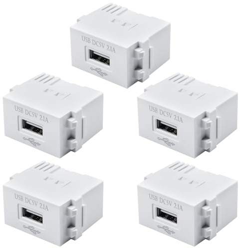 GAOUTO 5 Stück USB Stromversorgungsmodul: 220V-Steckdose auf 5V-Transformator, 2,1A USB-Ladesteckdose Schaltadapter Für Smartphones & U-S-B-Geräte