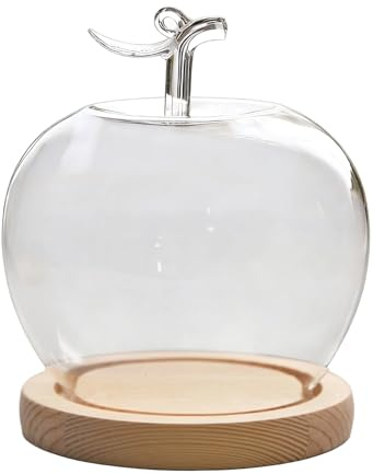 Glass Dome Display - Desktop Decoration Fruit Shape Cloche Cover with Preserved Decorative Shop Window Ornament | Display Dome for Collectors Home Office Retail Store