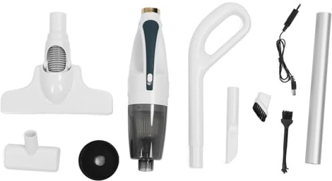 Segrehy Aspirateur à Main sans Fil à Forte Aspiration, 30 Minutes d'endurance, épilation des Poils d'animaux, Faible Bruit, léger, Rechargeable avec 4 têtes de Brosse pour Le Nettoyage de