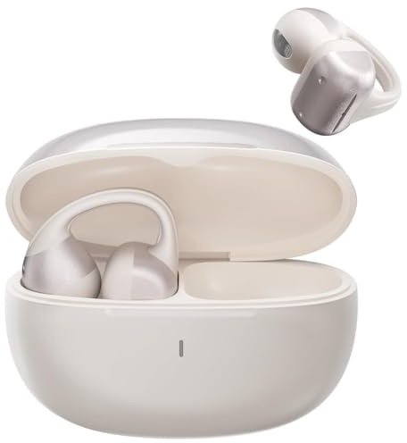 Caijin Open Ear Kopfhörer, Bluetooth Earbuds, Clip on Design mit 4 Noise Cancelling Mikrofone, 40h Std, Bluetooth 6.0, IPX4, Komfortabel, Fester Halt, Ideal für Sport Fitness und Autofahren