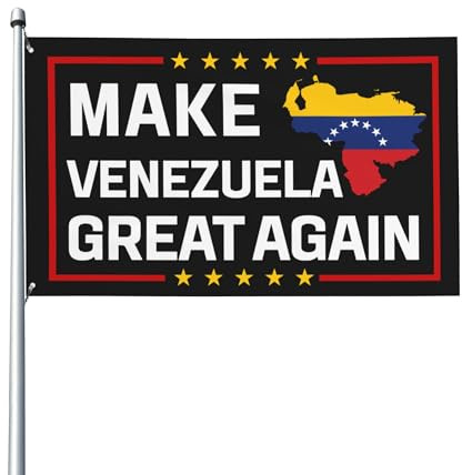 Bandera De Temporada Hagamos Que Venezuela Vuelva A Ser Grande. Pancarta Lavable Con Ojales Metálicos Bandera De Jardín Para Interiores Exteriores Balcón 90X150Cm