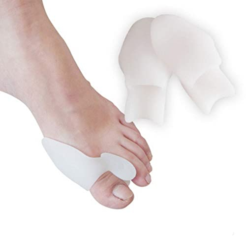 pedimend entzündeten Fußballen Pad & Fuß Spacer – 4 Stück | Big Zehenspreizer Straightener Nacht Splint | bietet Hallux Valgus Relief