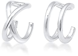 Elli Orecchini Donna Set Earcuff Tendenza in Argento Sterling 925
