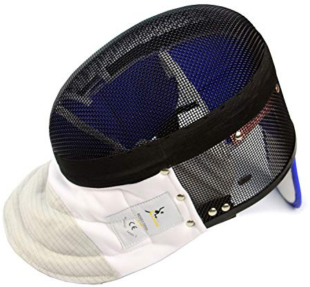 LEONARK Masque de fleuret d'escrime Noir 350NW avec Doublure intérieure Amovible Casque certifié CE de qualité Nationale (S)
