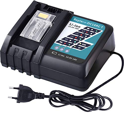 DOSCTT DC18RCT DC18RC 7A Chargeur Rapide de Remplacement pour Makita 14.4V-18V Batterie BL1850B BL1830 BL1840 BL1850 BL1860 BL1430 BL1440 BL1450 Batteries