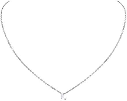 ChicSilver Silberkette mit Buchstabe L Anhänger Damen Silber Buchstabenkette Partnerkette Freundschaftskette mit Geschenkebox für Sie und Ihre Lieber