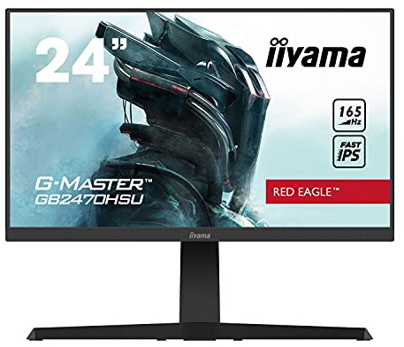 iiyama G-Master Red Eagle GB2470HSU-B1 60,5cm 23,8 Fast IPS LED Gaming Monitor FullHD HDMI DP USB2.0 0,8ms 165Hz FreeSync Premium Höhenverstellung Pivot