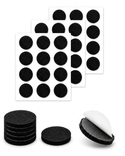 VABNEER Self-Adhesive Felt Pads for Furniture Feet - Chair Leg Floor Protectors 35mm (36pcs), 5mm Thick Felt Furniture Pads for Hardwood/Laminate/Tile Floors, Noise Reduction & Scratch Prevention