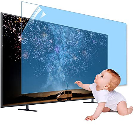 XRRX 43-65 Inch TV Screen Protector, Frosted Matte Anti Glare Outdoor/Indoor Anti Blue LightDustproof Filter Film, Relieve Eye Strain and Sleep Better, for LCD、LED、4K OLED / 49in 1075x604mm
