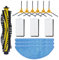 MIRTUX Pack de repuestos compatible con IKOHS NETBOT S15 S 15. Kit con filtros, cepillos laterales, cepillo central y mopas. Recambio aspiradora robot IKOHS Netbot