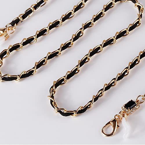 Brillenkette Pu Leder Metall Brillenkette Lanyard Halskette Anti-Verlorene Brillenhalter Outdoor Sport Mode Brillen Kette Zubehör 1