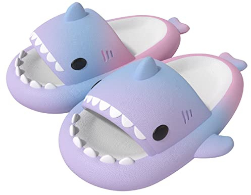 ChayChax Ciabatte Squalo Estive Open Toe Donna Uomo Bambini Coppia Ciabatte da Doccia con Squali Simpatico Cartone Animato, Sandali da Doccia Antiscivolo E Morbidi E Morbidi per Donna Uomo